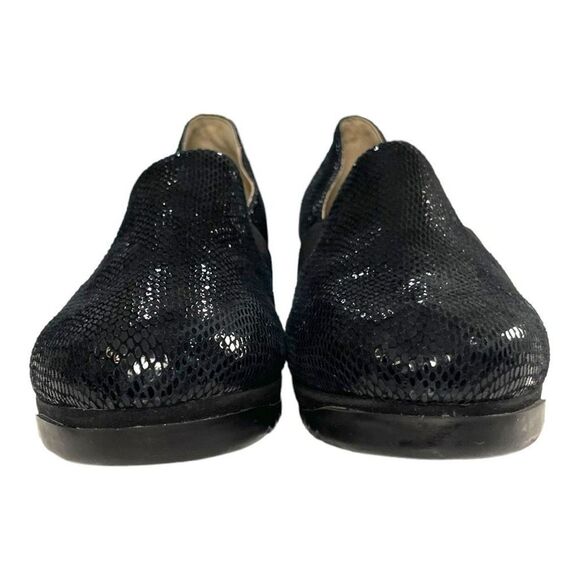 Bettye Muller Concept Women's Black Tropic Platform Wedge Leather Shoes Size 6.5 - Picture 10 of 15